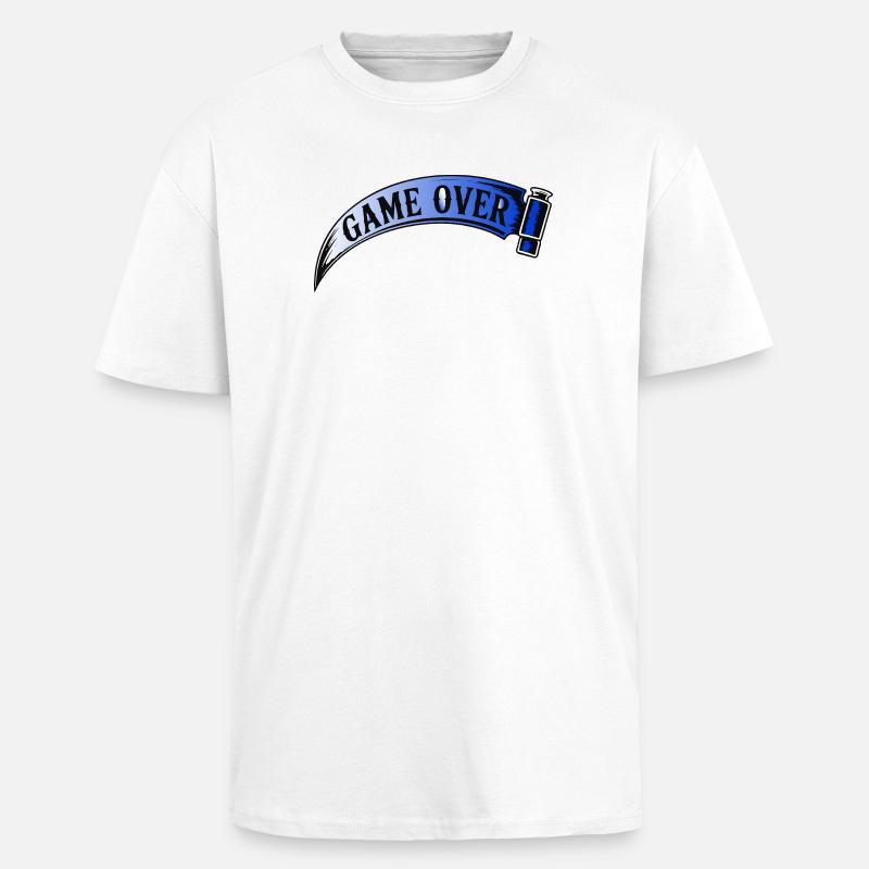 Game Over Retro Arcade Banner - Oversized Heavyweight Unisex T-Shirt - Weiß