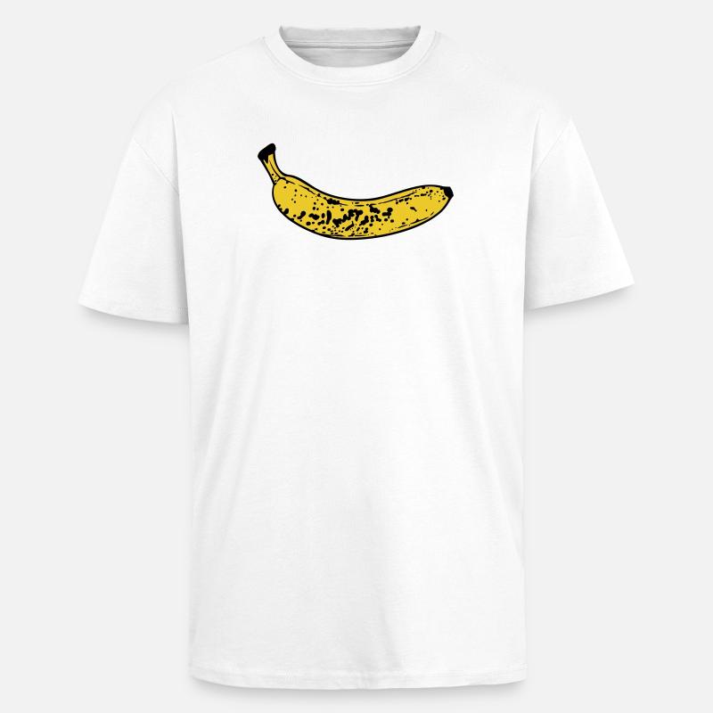 Banane - T-shirt unisexe oversize épais - blanc