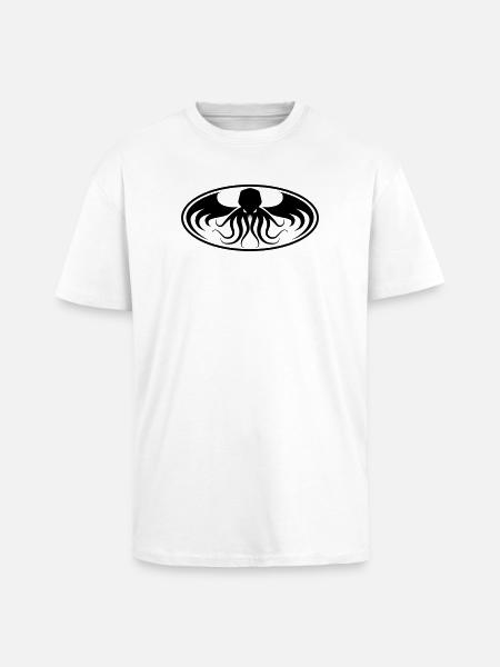 Cthulhu Dark Emblem Parodie - Oversized Heavyweight Unisex T-Shirt - Weiß