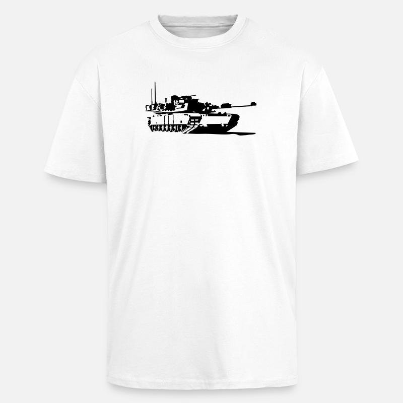 Panzer M1 Abrams - Oversized Heavyweight Unisex T-Shirt - Weiß