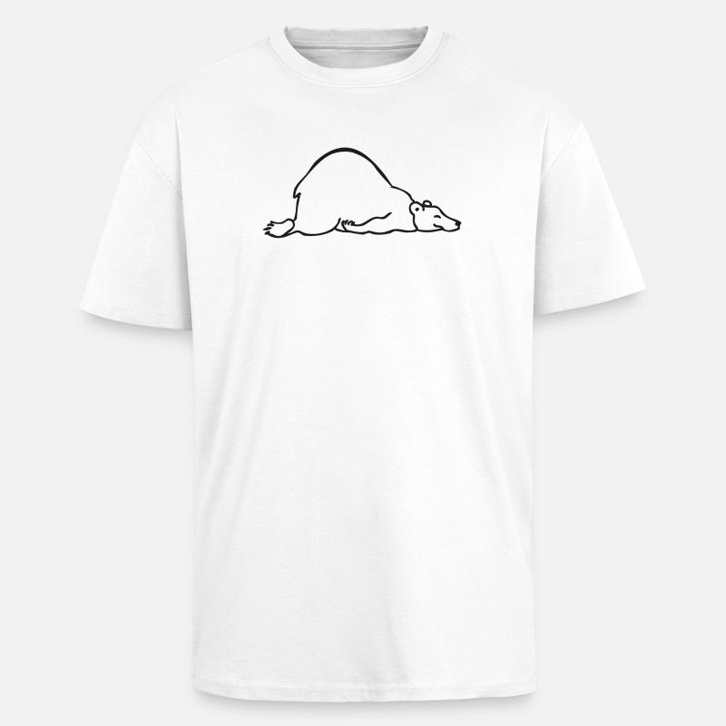 Sleeping bear | Sleeping Bear - Unisex Oversized Heavyweight T-shirt - white