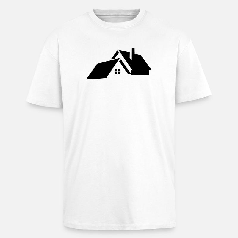Logo für Haus oder Haus - Oversized Heavyweight Unisex T-Shirt - Weiß
