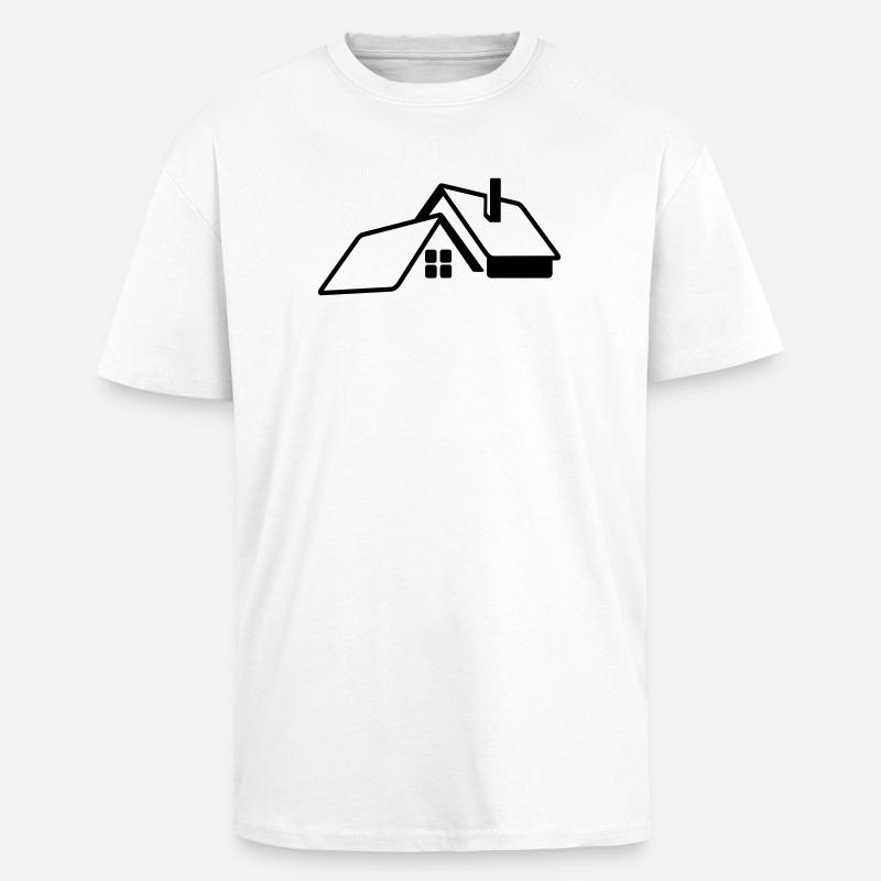Transparentes Logo des Hauses - Oversized Heavyweight Unisex T-Shirt - Weiß