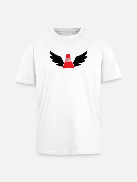Badminton - T-shirt unisexe oversize épais - blanc