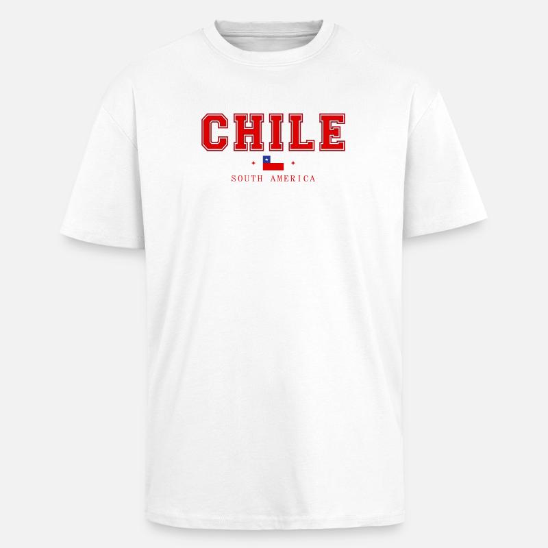 Chile - Oversized Heavyweight Unisex T-Shirt - Weiß