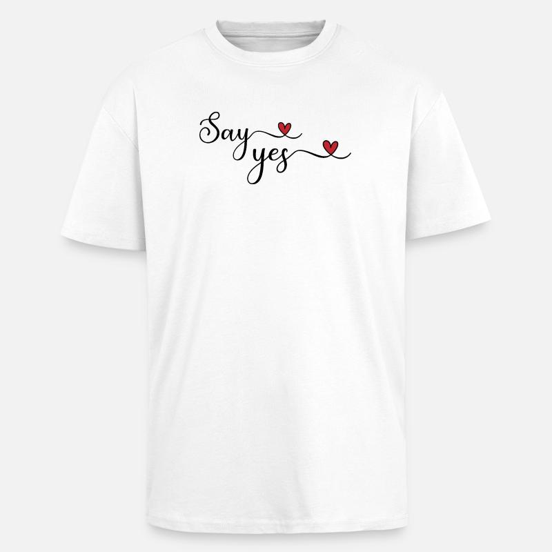 Sag ja - T-shirt unisexe oversize épais - blanc