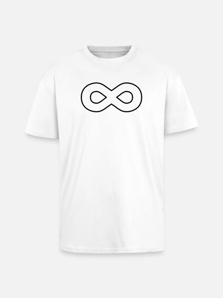 Infinity Sign – Timeless Symbol Design - Unisex Oversized Heavyweight T-shirt - white