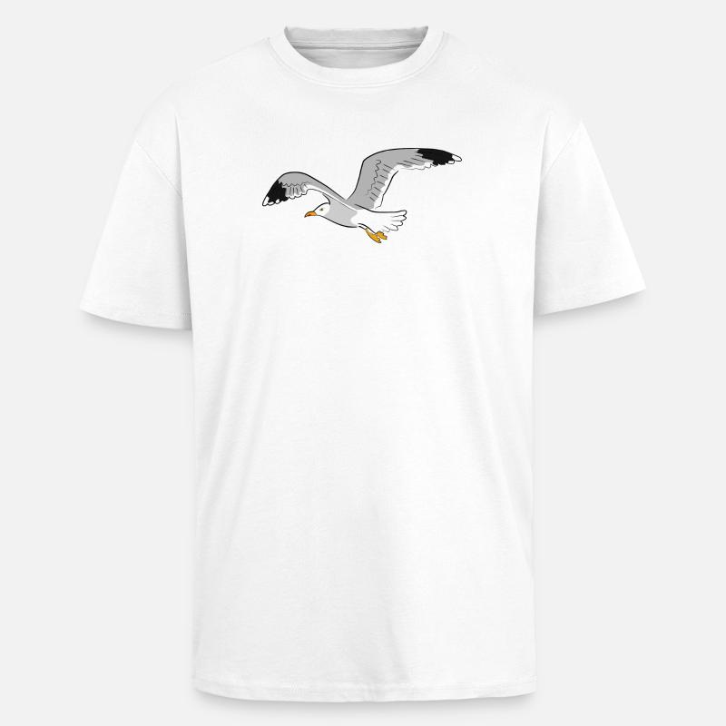moewe vogel strand - Oversized Heavyweight Unisex T-Shirt - Weiß