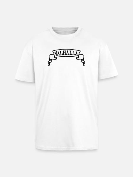Valhalla in the banner - Unisex Oversized Heavyweight T-shirt - white