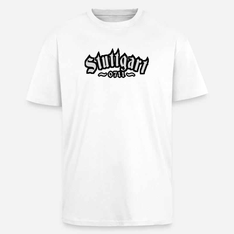 Stuttgart Old 0711 - Oversized Heavyweight Unisex T-Shirt - Weiß
