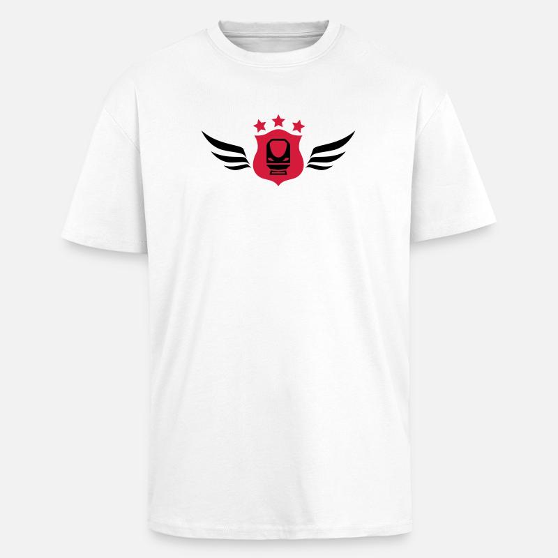 Eisenbahner / Eisenbahnen / Eisenbahn / Bahn - Oversized Heavyweight Unisex T-Shirt - Weiß
