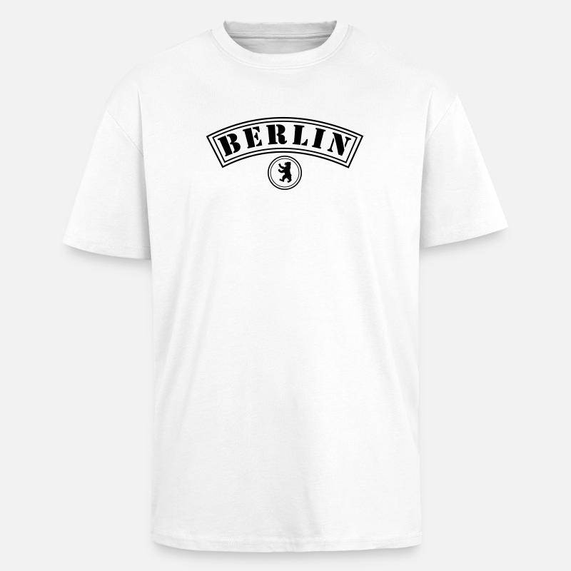 Berlin avec ours - T-shirt unisexe oversize épais - blanc