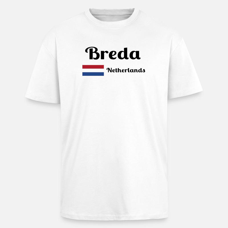 Breda Niederlande - Stilvolle Drucke - Oversized Heavyweight Unisex T-Shirt - Weiß