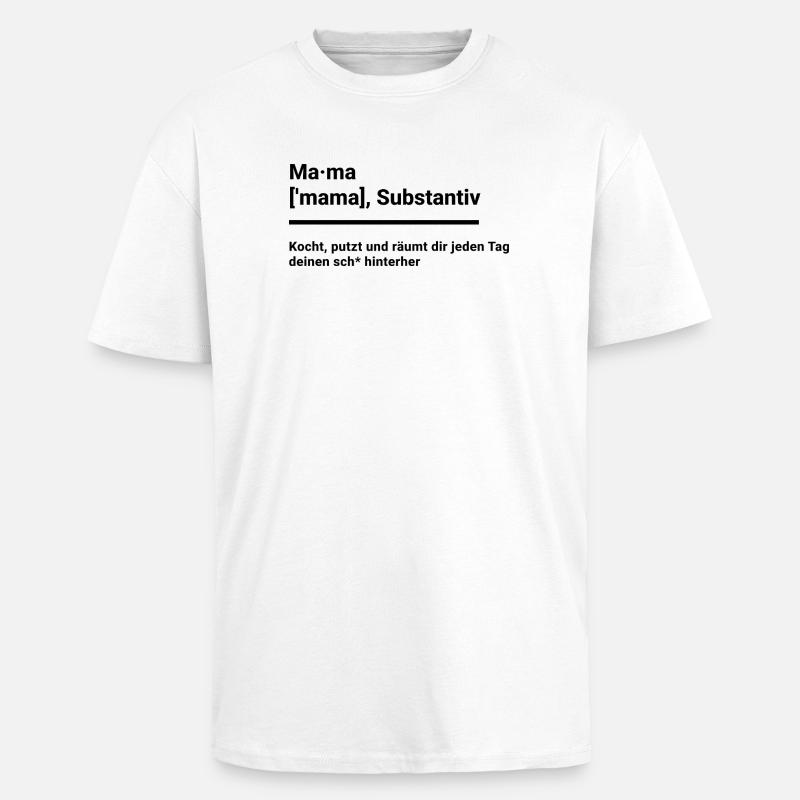 Geschenk Elternzeit Mutter Mütter Mama schlicht  - Oversized Heavyweight Unisex T-Shirt - Weiß