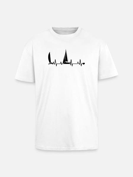 Sailboat - Unisex Oversized Heavyweight T-shirt - white