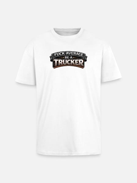Proud trucker – passion on the road - Unisex Oversized Heavyweight T-shirt - white