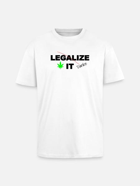 Weed Cannabis Marijuana Legalization - Unisex Oversized Heavyweight T-shirt - white