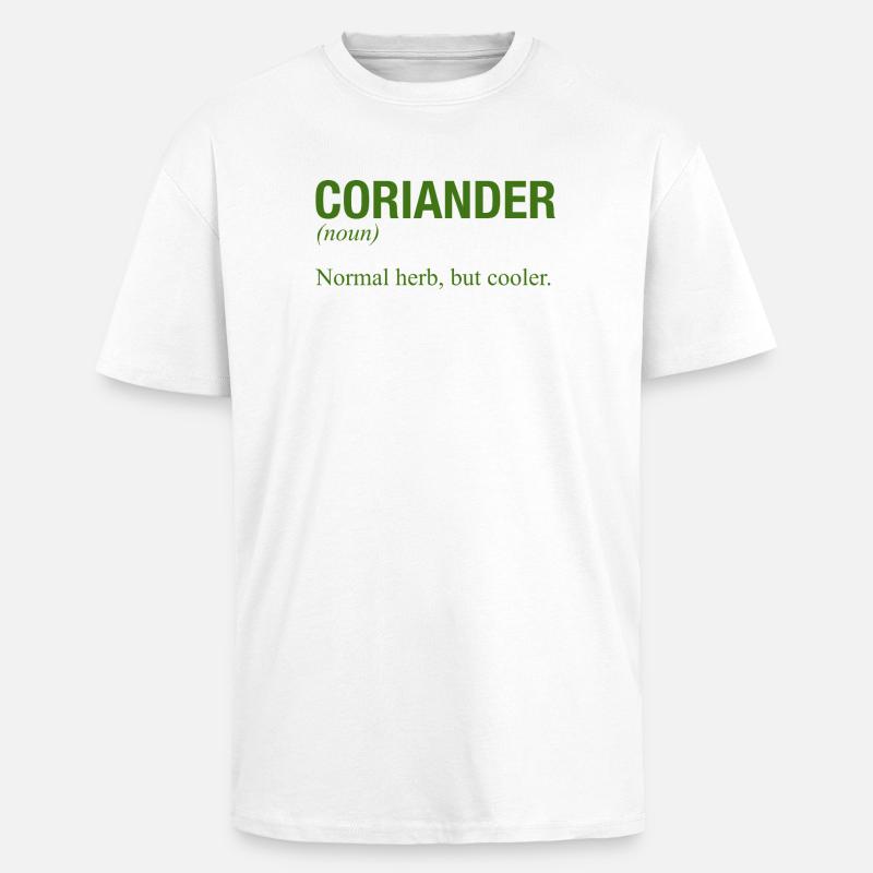 CORIANDRE - T-shirt unisexe oversize épais - blanc