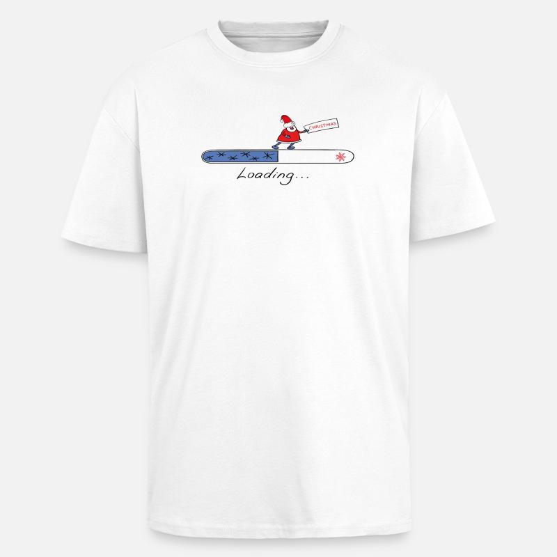 Christmas Loading - Oversized Heavyweight Unisex T-Shirt - Weiß