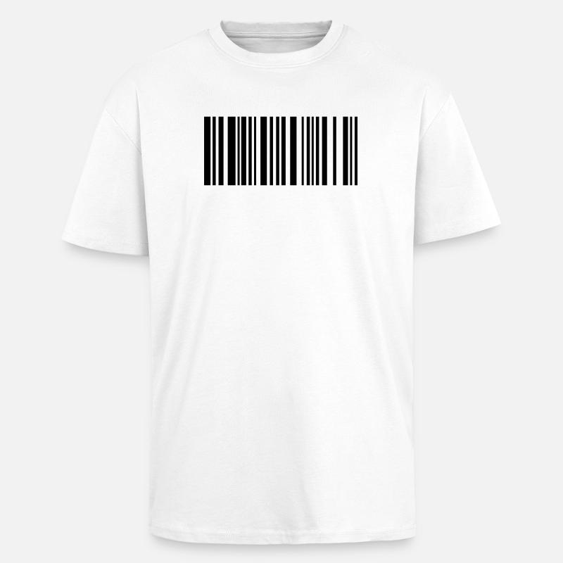 barcode - Unisex Oversized Heavyweight T-shirt - white