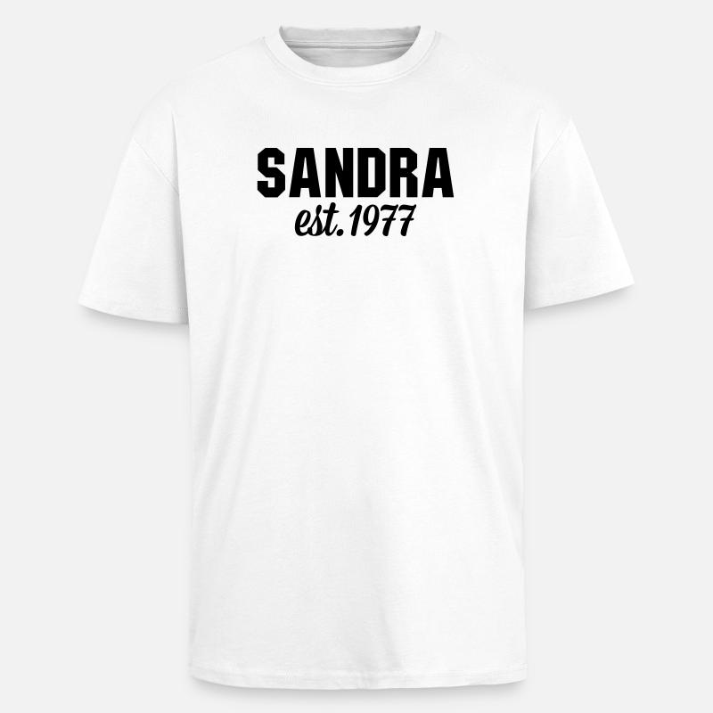Sandra est 1977 - Oversized Heavyweight Unisex T-Shirt - Weiß