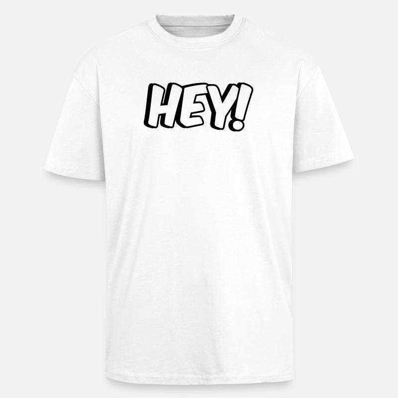 Hey Comic design - Unisex Oversized Heavyweight T-shirt - white