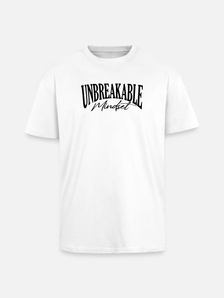 unbreakable gym mindset coach strong sugestion - Unisex Oversized Heavyweight T-shirt - white