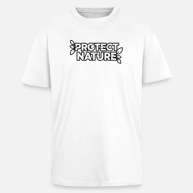 Protect Nature | Umweltschutz Statement Vektor - Oversized Heavyweight Unisex T-Shirt - Weiß