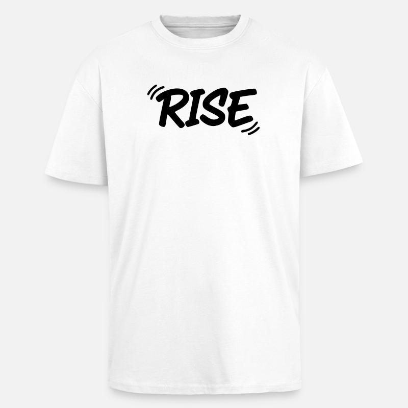 MONTÉE | Lettrage graffiti de motivation - T-shirt unisexe oversize épais - blanc