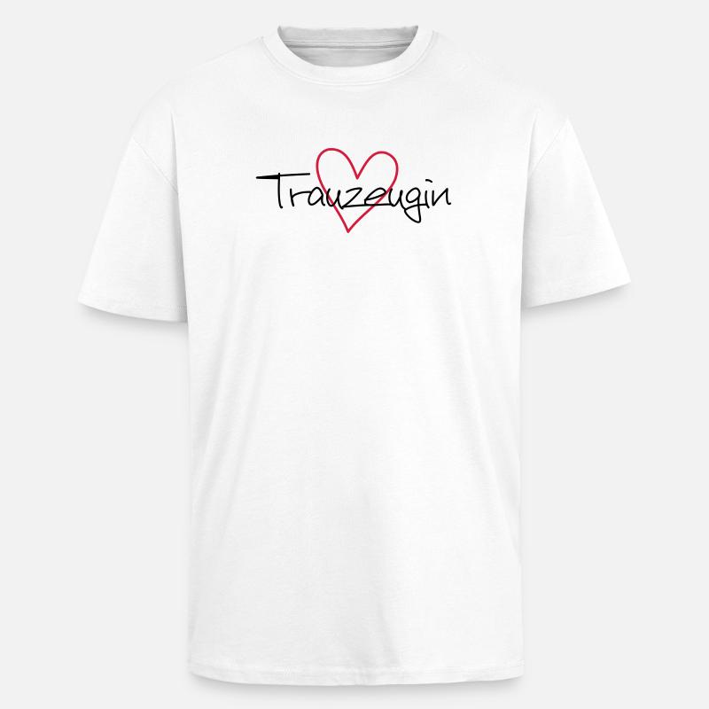 Trauzeugin Herz Junggesellenabschied - Oversized Heavyweight Unisex T-Shirt - Weiß