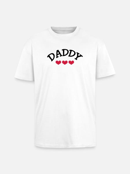 Daddy - Unisex Oversized Heavyweight T-shirt - white