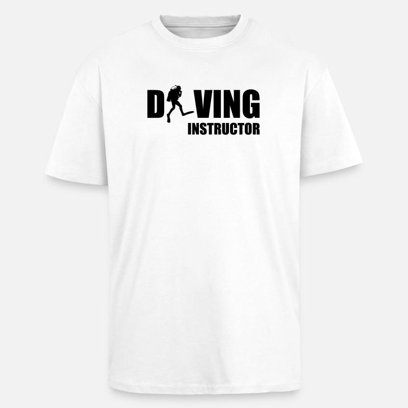 Diving Instructor - T-shirt unisexe oversize épais - blanc