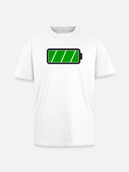 Battery full - Unisex Oversized Heavyweight T-shirt - white
