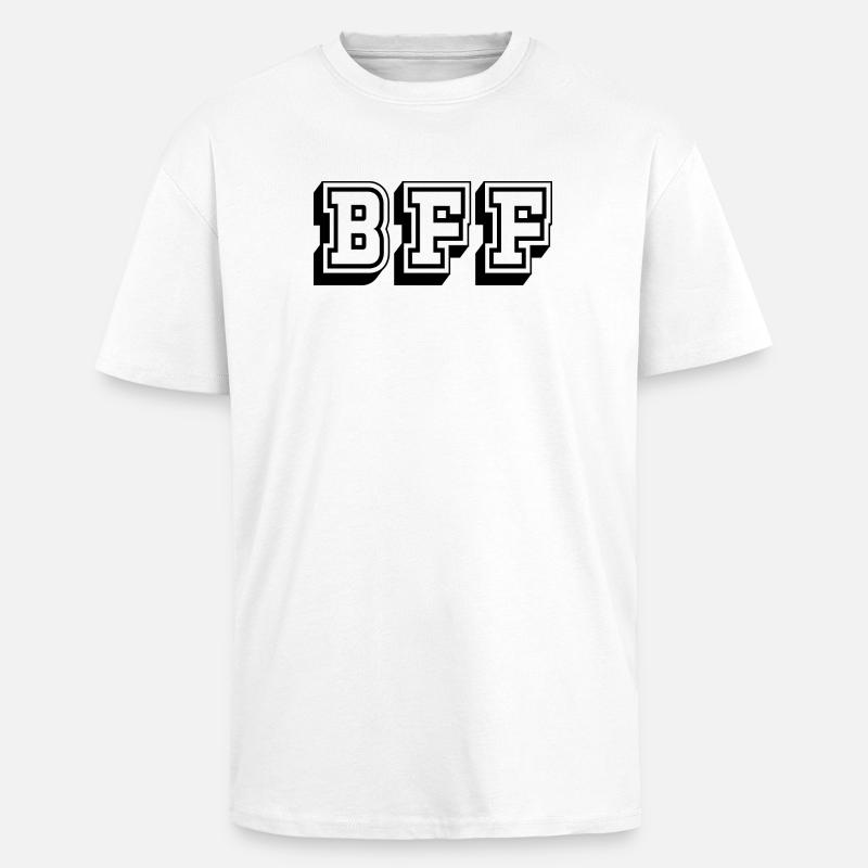 BFF Tshirt black - Oversized Heavyweight Unisex T-Shirt - Weiß