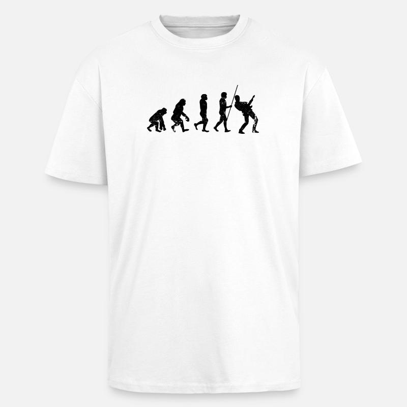 Evolution-Gitarrist - Oversized Heavyweight Unisex T-Shirt - Weiß