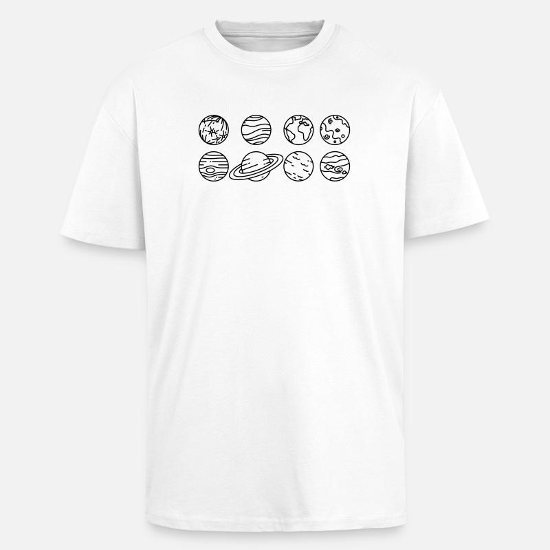 Solar System Planets – Solar System Space - Unisex Oversized Heavyweight T-shirt - white