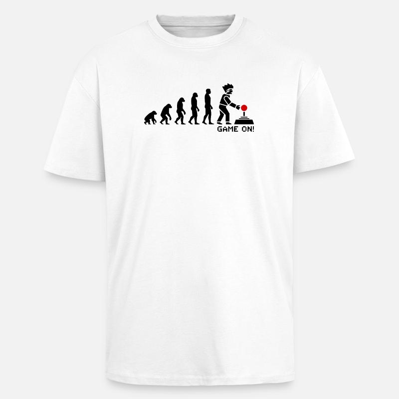Évolution vers le look pixel gamer - T-shirt unisexe oversize épais - blanc