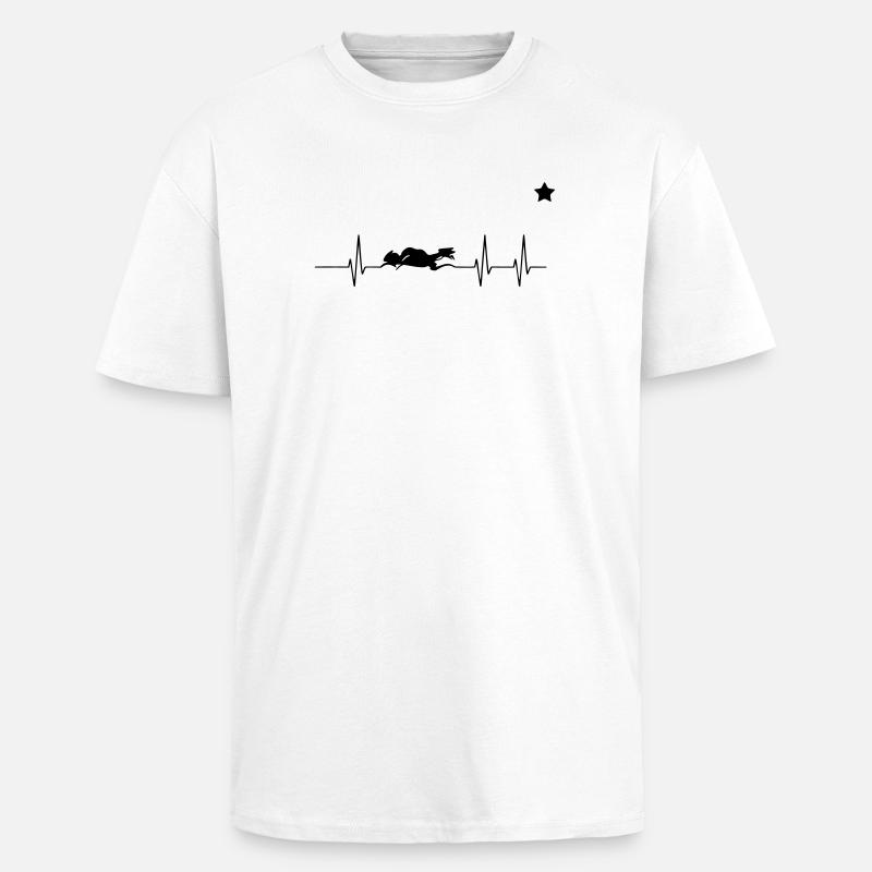 mottorad herz - Oversized Heavyweight Unisex T-Shirt - Weiß