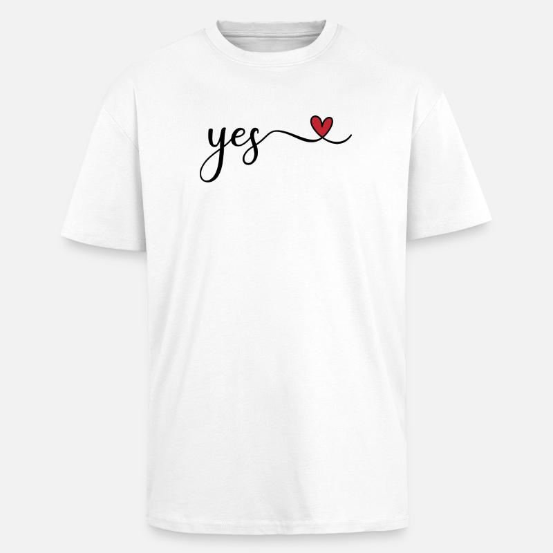 yes - Unisex Oversized Heavyweight T-shirt - white