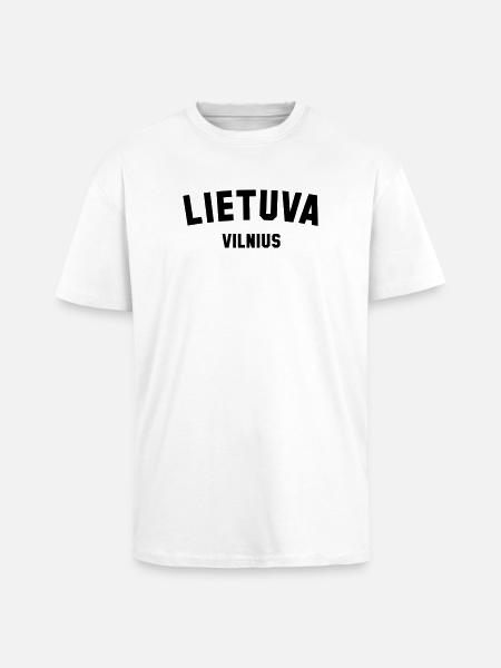VILNIUS, Lietuva, Lithuania, Lithuania - Unisex Oversized Heavyweight T-shirt - white