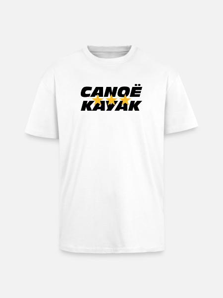 Canoë Kayak - T-shirt unisexe oversize épais - blanc