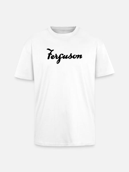 Ferguson TE20 lettering - Unisex Oversized Heavyweight T-shirt - white