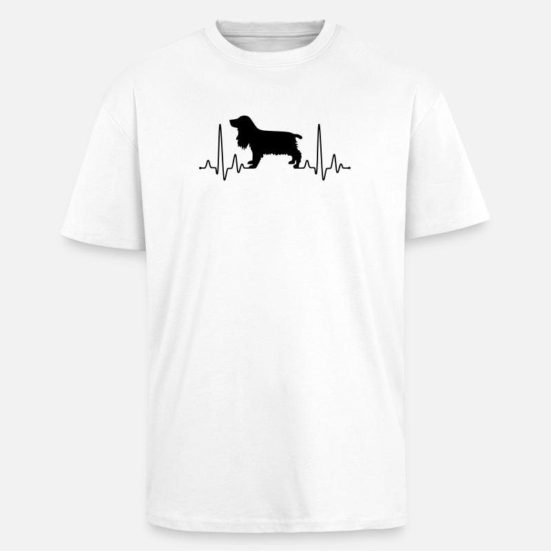 Cocker Spaniel Plus - Unisex Oversized Heavyweight T-shirt - white