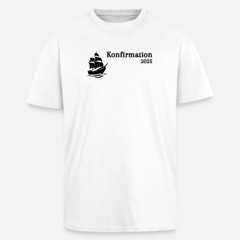 Confirmation 2025 Le navire prend la mer - T-shirt unisexe oversize épais - blanc