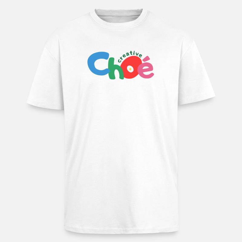 choe creative texte - T-shirt unisexe oversize épais - blanc