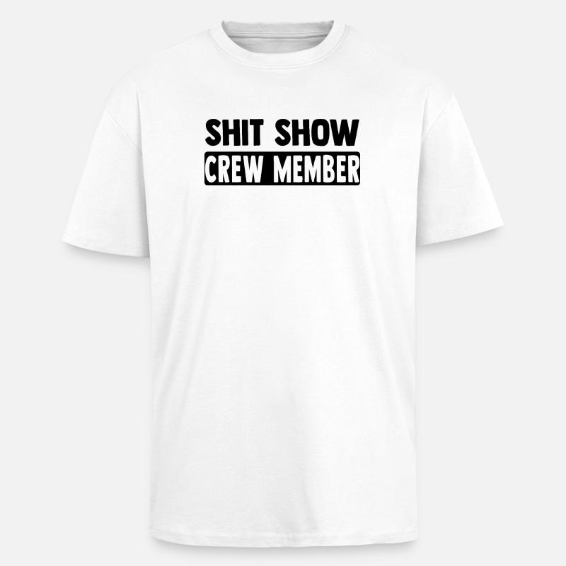 Besætningsmedlemsbogstaver - Unisex oversized heavyweight t-shirt - hvid