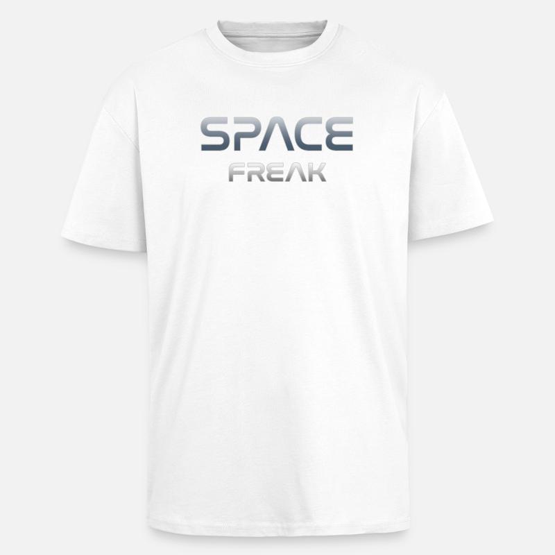 Space Freak Celestial Gradient Tee - Unisex Oversized Heavyweight T-shirt - white