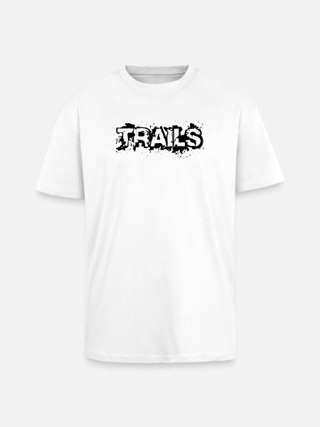 TRAILS - Oversized Heavyweight Unisex T-Shirt - Weiß