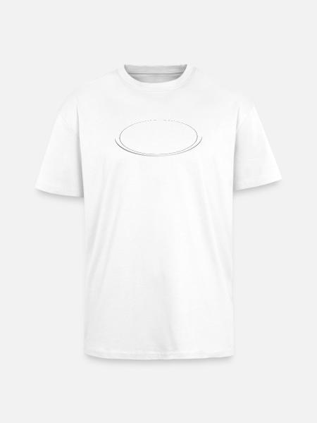 3D Saturnring metallic - Unisex Oversized Heavyweight T-shirt - white