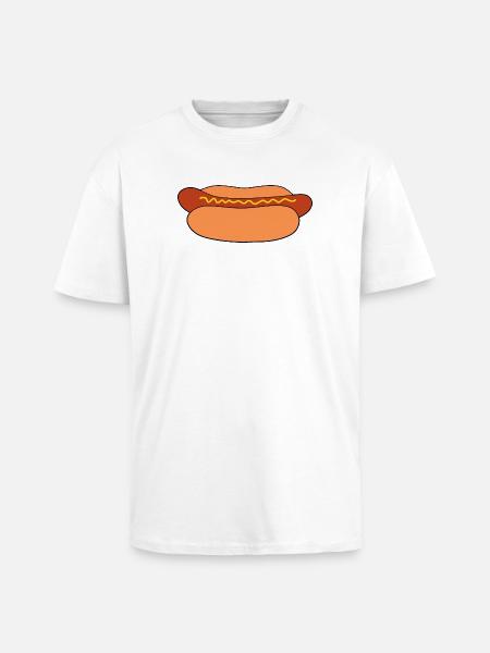 Hot dog sausage - Unisex Oversized Heavyweight T-shirt - white